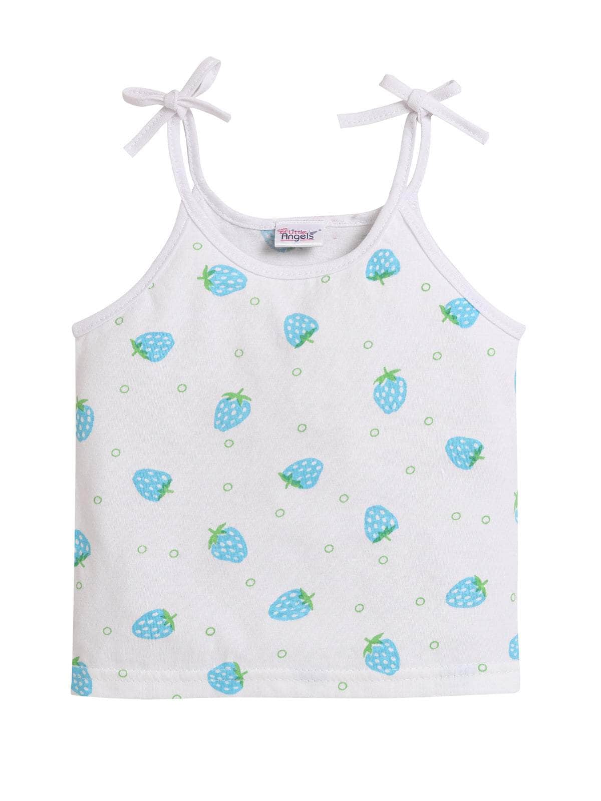 Little Angels Little Angels Pack of 4 Jhabla/Vest Cotton V-Neck Sleeveless Printed Jhablas For Baby Boys and Baby Girls Jhabla/Vest Round-Neck Sleeveless Printed Tie-Knot Pack of 4 Jhablas