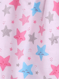 Little Angels Little Angels Star Print Sleeveless Frock - Pack of 3 Jhabla/Vest Soft Starburst Baby Vest Trio