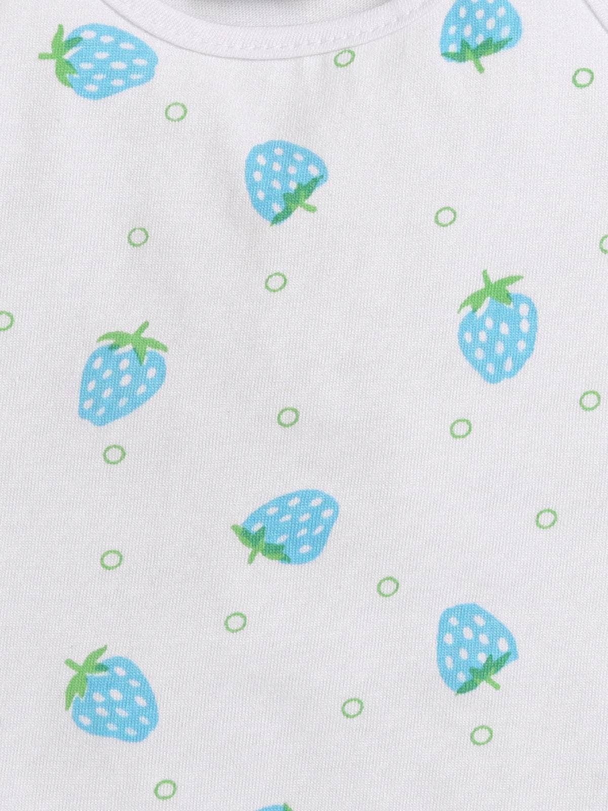 Little Angels Little Angels Baby Strawberry Tie-Knot Cotton Vests – Pack of 3 Jhabla/Vest Strawberry Knot Style Cotton Jhabla
