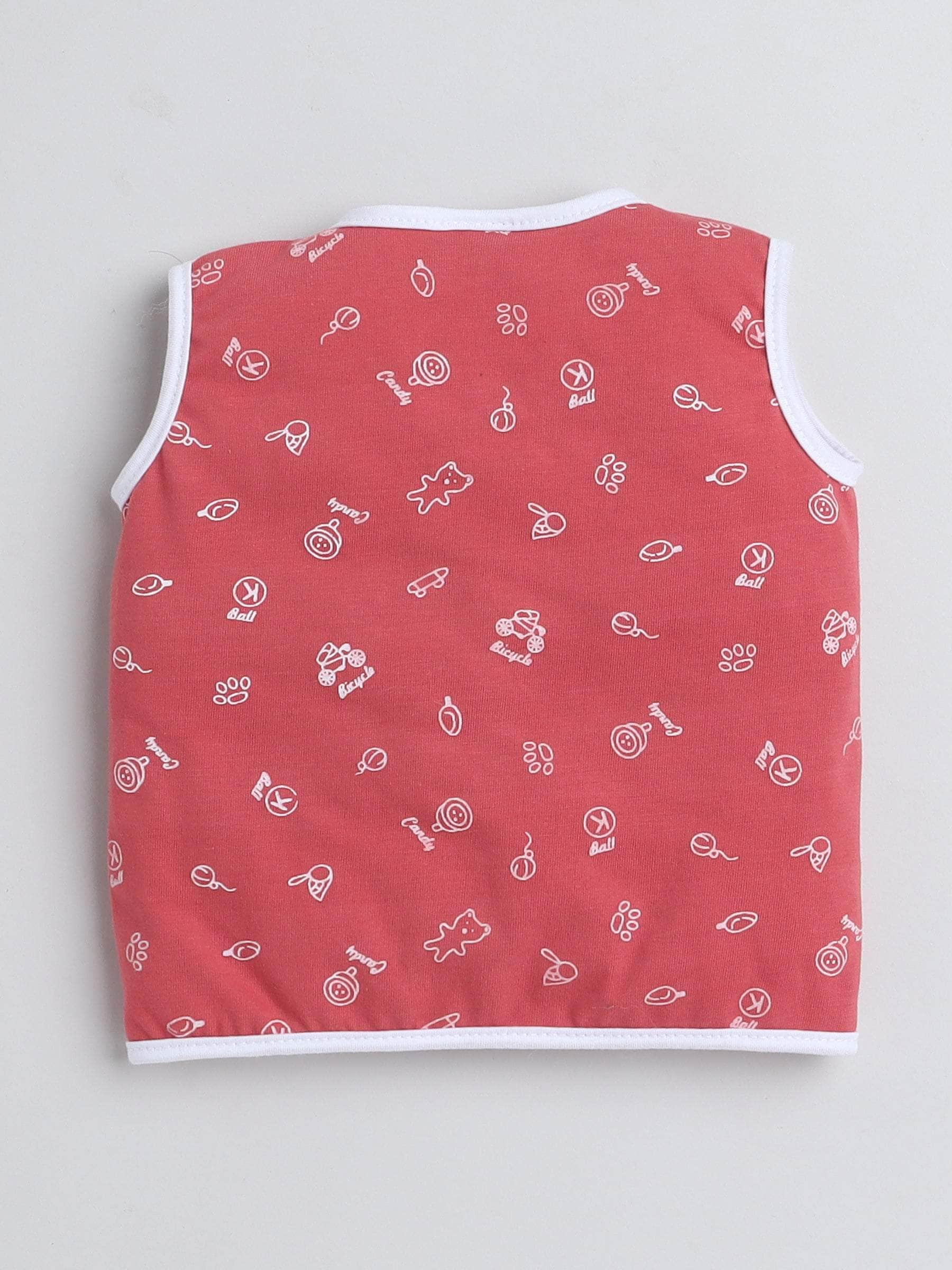 Little Angels Little Angels Baby Cotton Print Vests – Pack of 4 Jhabla/Vest Tiny Tales Printed Sleeveless vests