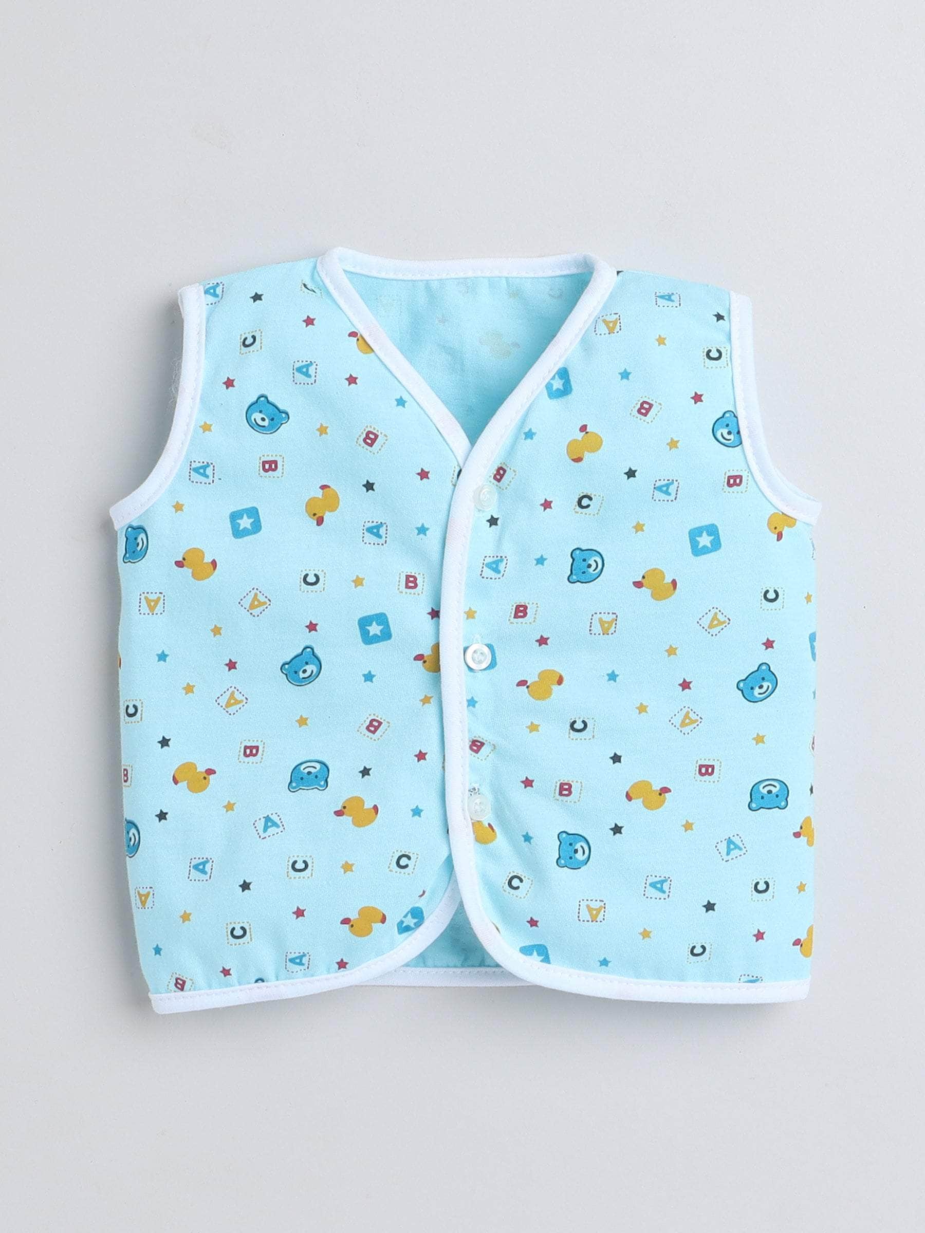 Little Angels Little Angels Baby Cotton Print Vests – Pack of 4 Jhabla/Vest Tiny Tales Printed Sleeveless vests