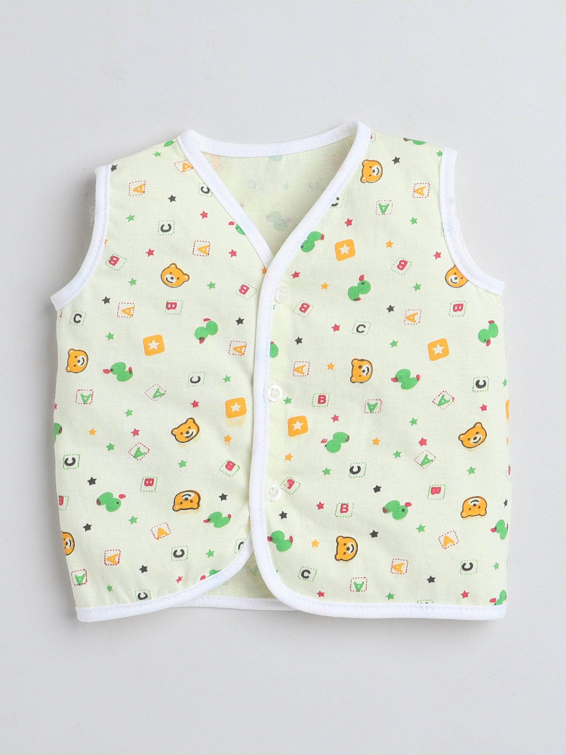 Little Angels Little Angels Baby Cotton Print Vests – Pack of 4 Jhabla/Vest Tiny Tales Printed Sleeveless vests