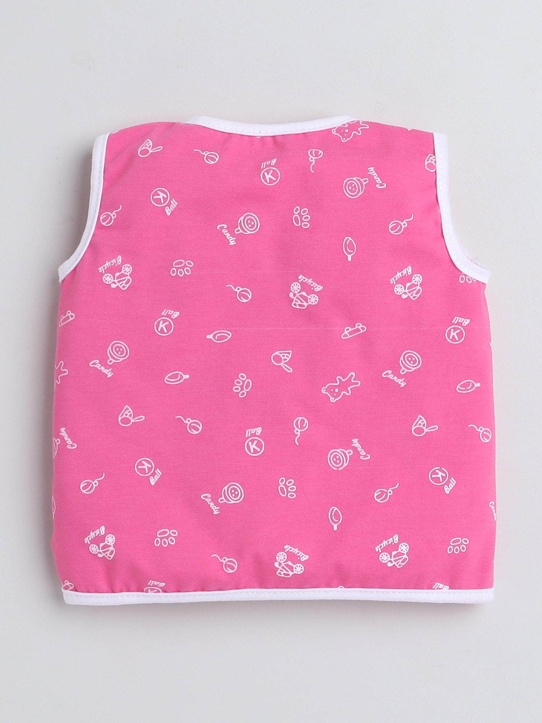 Little Angels Little Angels Baby Cotton Print Vests – Pack of 4 Jhabla/Vest Tiny Tales Printed Sleeveless vests