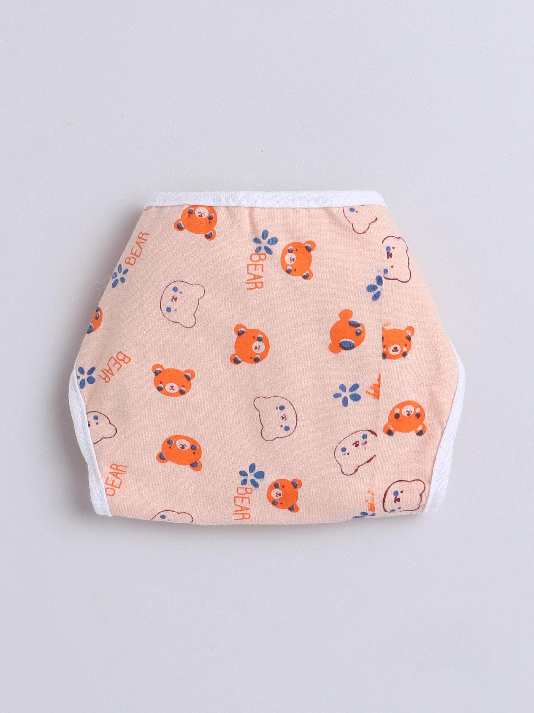 Little Angels Little Angels Teddy Print Nappy / Langot Pack of 6 Nappy/Langot Rainbow Soft Nappy Set - (0-3M)