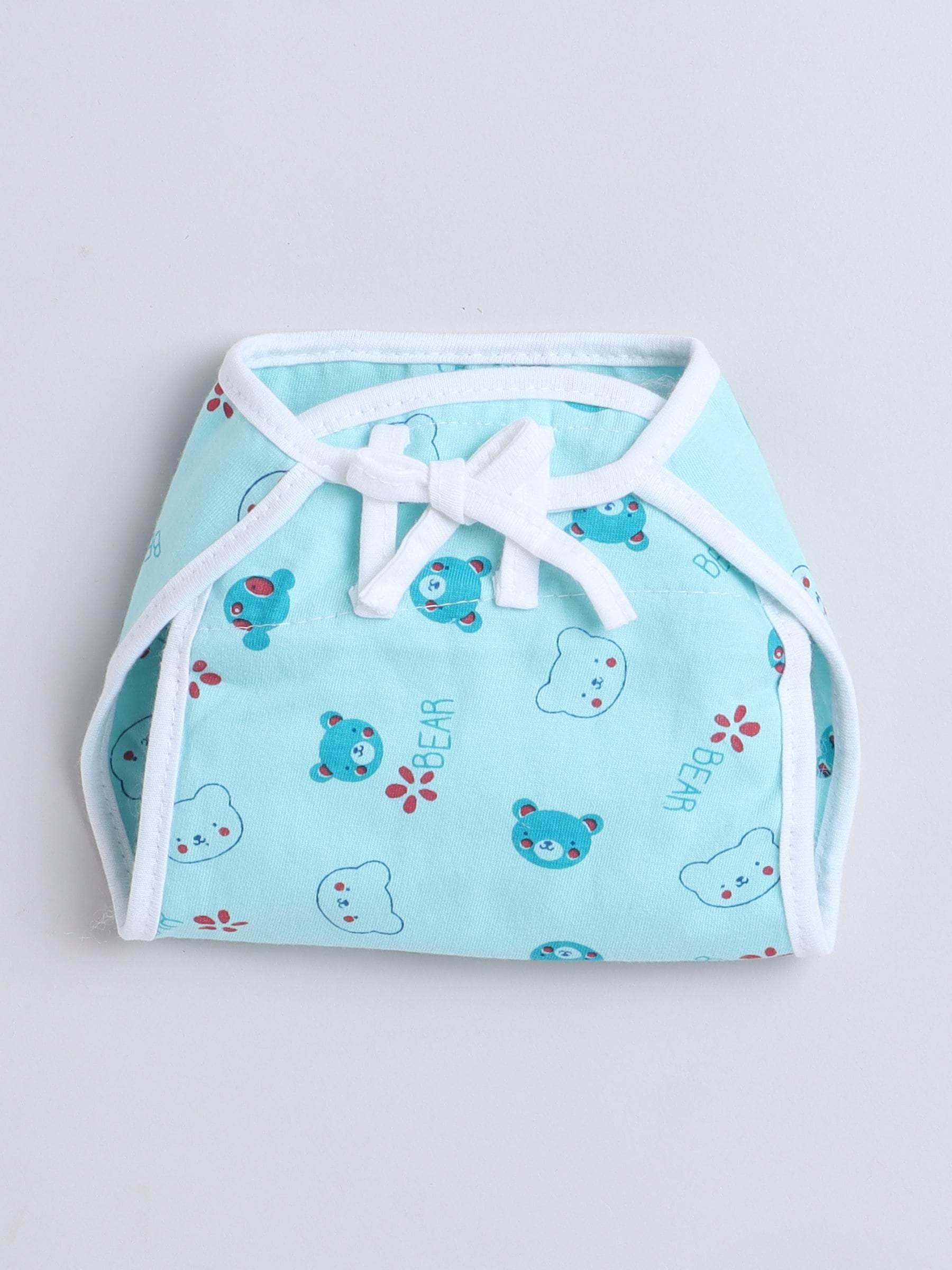 Little Angels Little Angels Teddy Print Nappy / Langot Pack of 6 Nappy/Langot Rainbow Soft Nappy Set - (0-3M)
