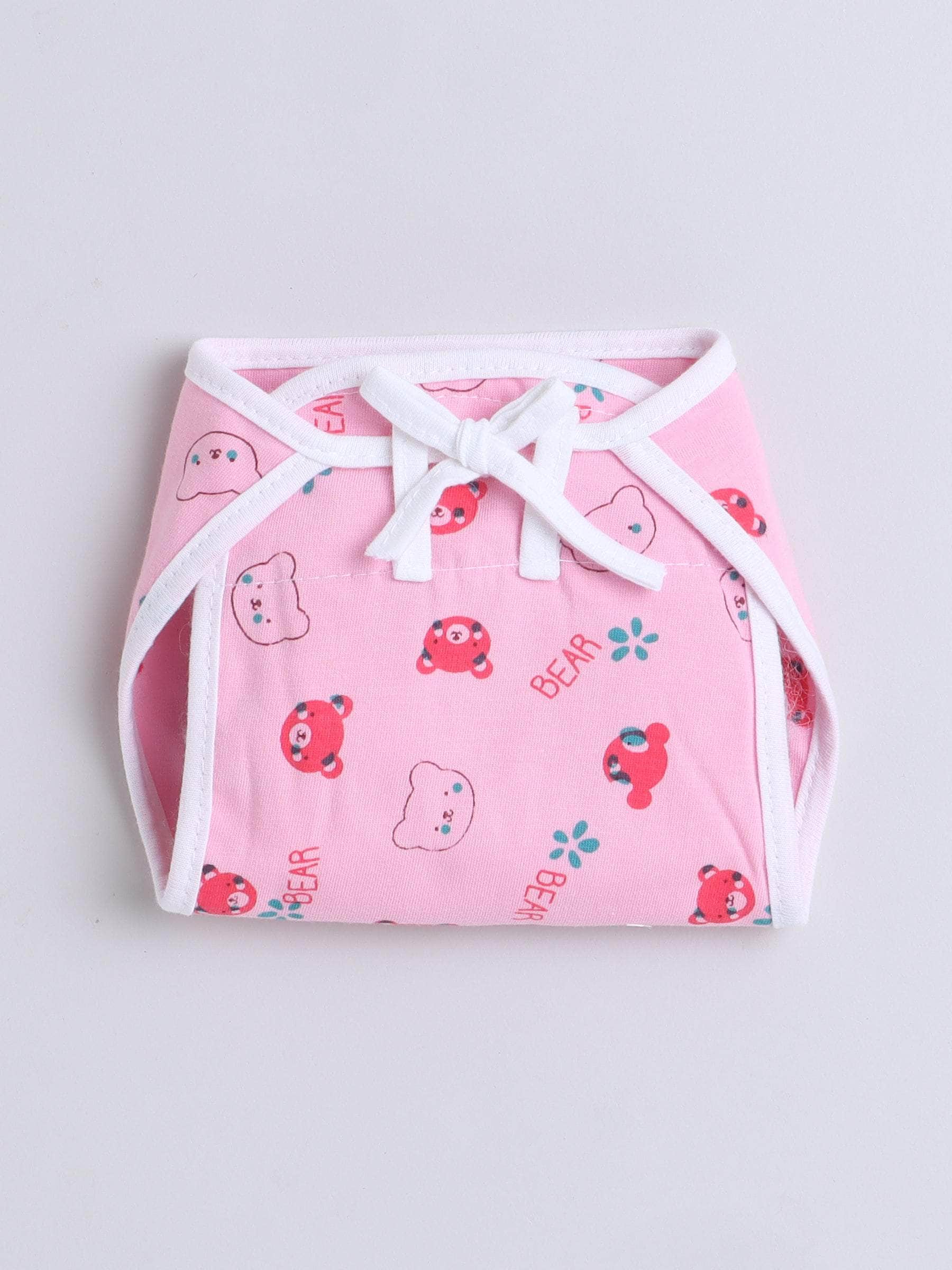 Little Angels Little Angels Teddy Print Nappy / Langot Pack of 6 Nappy/Langot Rainbow Soft Nappy Set - (0-3M)