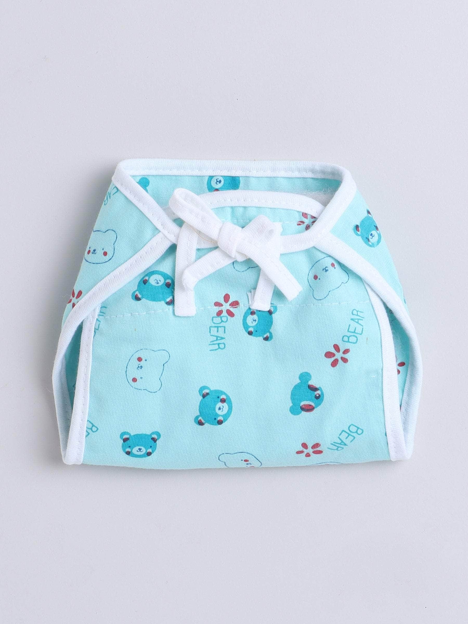 Little Angels Little Angels Teddy Print Nappy / Langot Pack of 6 Nappy/Langot Rainbow Soft Nappy Set - (0-3M)
