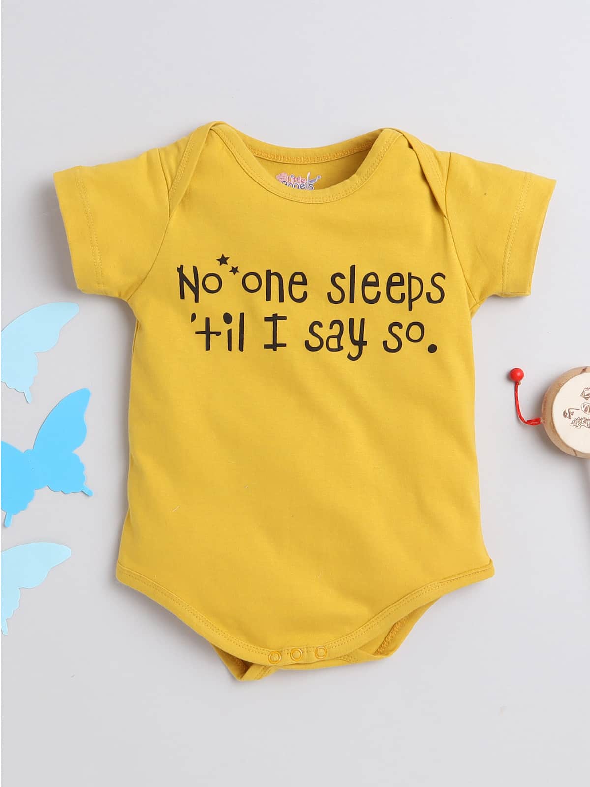 Little Angels 3-Piece Funny Baby Bodysuit Set | Cute Printed Cotton Onesies Night Suits 3-Piece Funny Printed Baby Bodysuit Combo Set – Cute Cotton Infant Onesies
