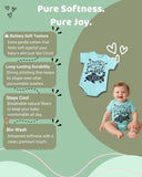 Little Angels Blue Cotton Graphic Print Baby Onesie Onesies Blue Cotton Romper for Babies with Graphic Print