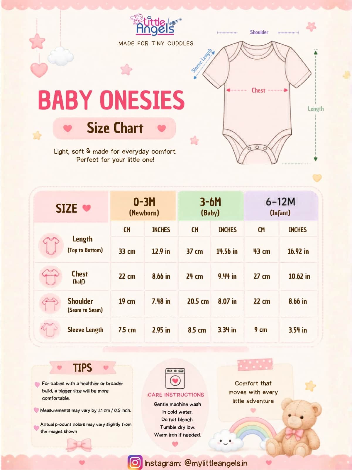 Little Angels White Cotton Graphic Print Baby Romper Onesies Comfortable White Cotton Romper for Newborns