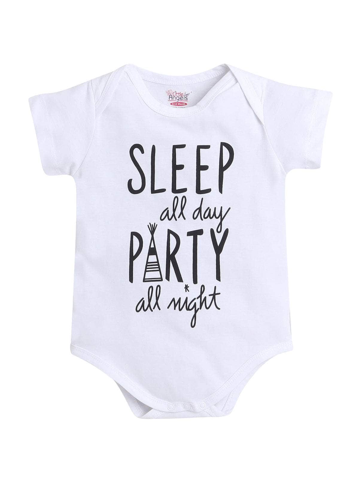 Little Angels Little Angels 1 Pc Onesies/Romper Cotton Round Neck Half Sleeves Graphic Print Romper For Baby Boys and Baby Girls Onesies Little Doodles Printed Baby Onesie