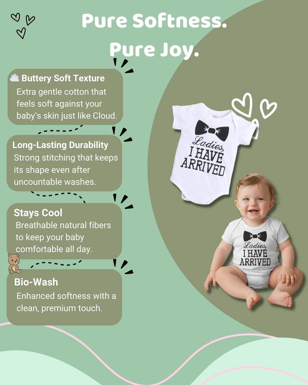 Little Angels White Cotton Graphic Print Baby Onesie Onesies White Cotton Onesie for Babies