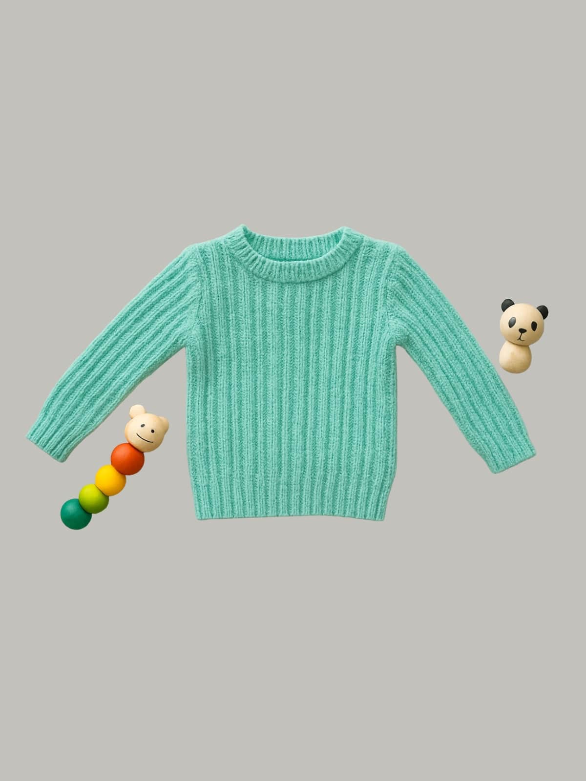 Little Angels Aqua Breeze Textured Knit Pullover Pullover Aqua Breeze Textured Knit Pullover