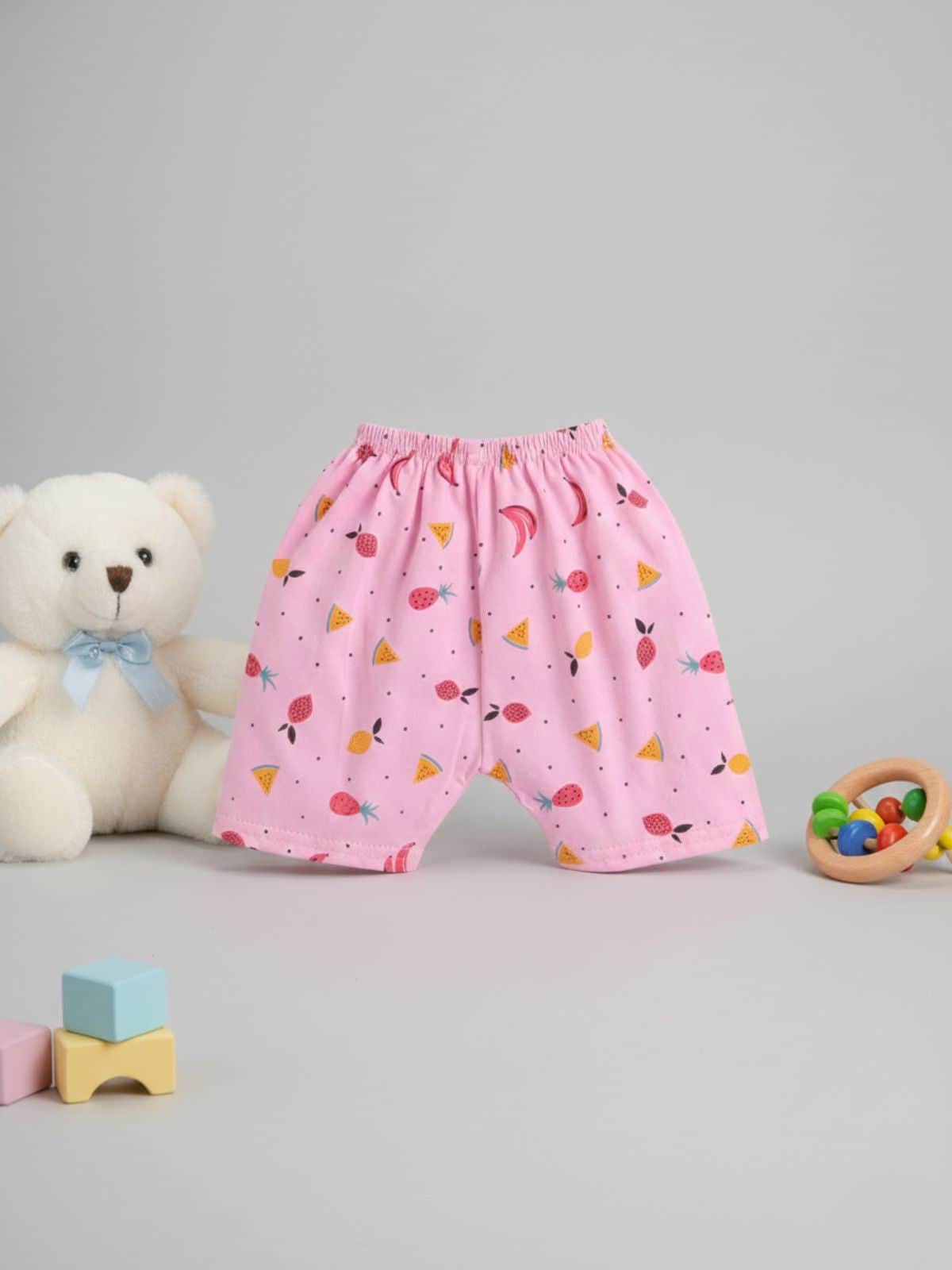 Little Angels Baby Boys Cotton Printed Shorts | Soft & Breathable | Summer Wear Pullover Baby Boys Printed Cotton Shorts – Soft & Breathable Summer Wear 0-3 M / Pink