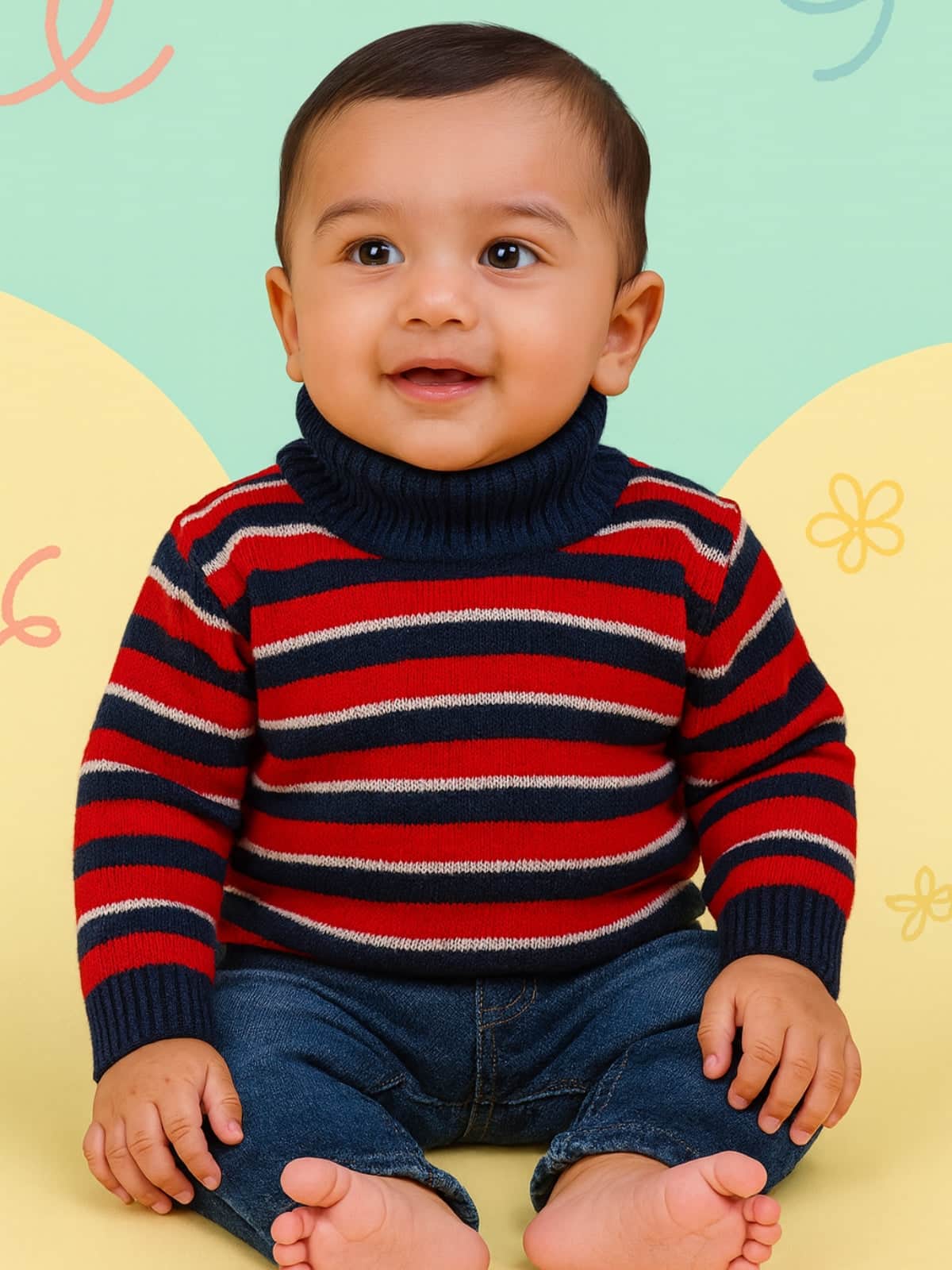 Little Angels Elegant Baby Turtleneck Pullover Pullover Elegant Baby Turtleneck Pullover