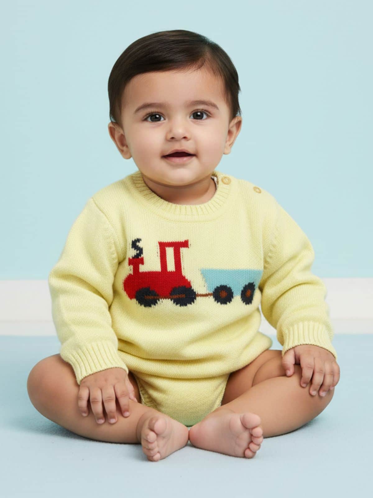 Little Angels Little Engine Knit Pullover Pullover Little Engine Knit Pullover