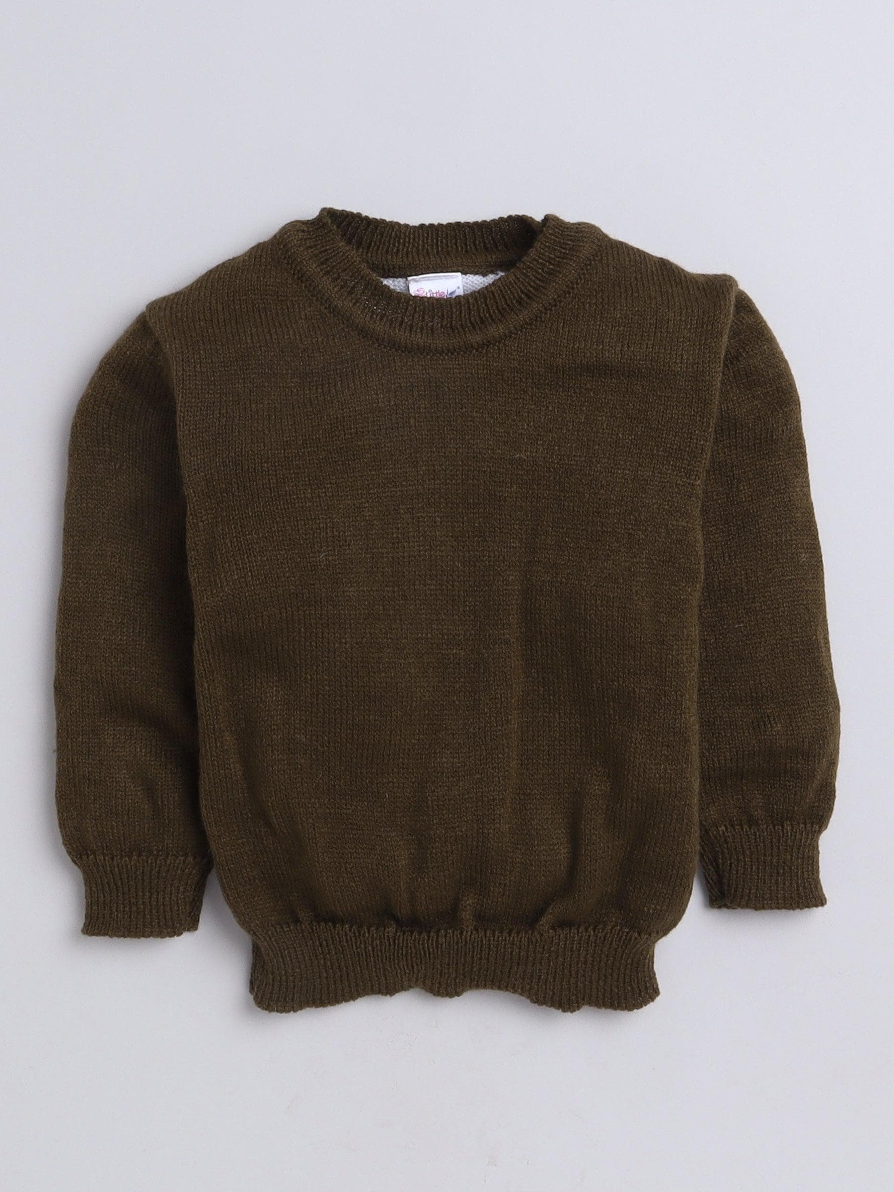 Little Angels Little Angels Baby Wool Round Neck Full Sleeves Striped Pullover Sweater for Baby Boys Pullover Pup-tastic Cozy Sweater