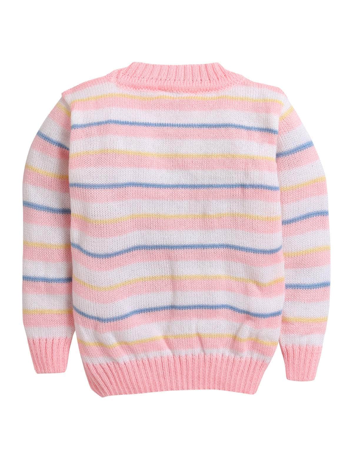Little Angels Little Angels Baby Wool Round Neck Full Sleeves Striped Pullover Sweater for Baby Boys Pullover Rainbow Snuggles, One Stitch Away Pullover