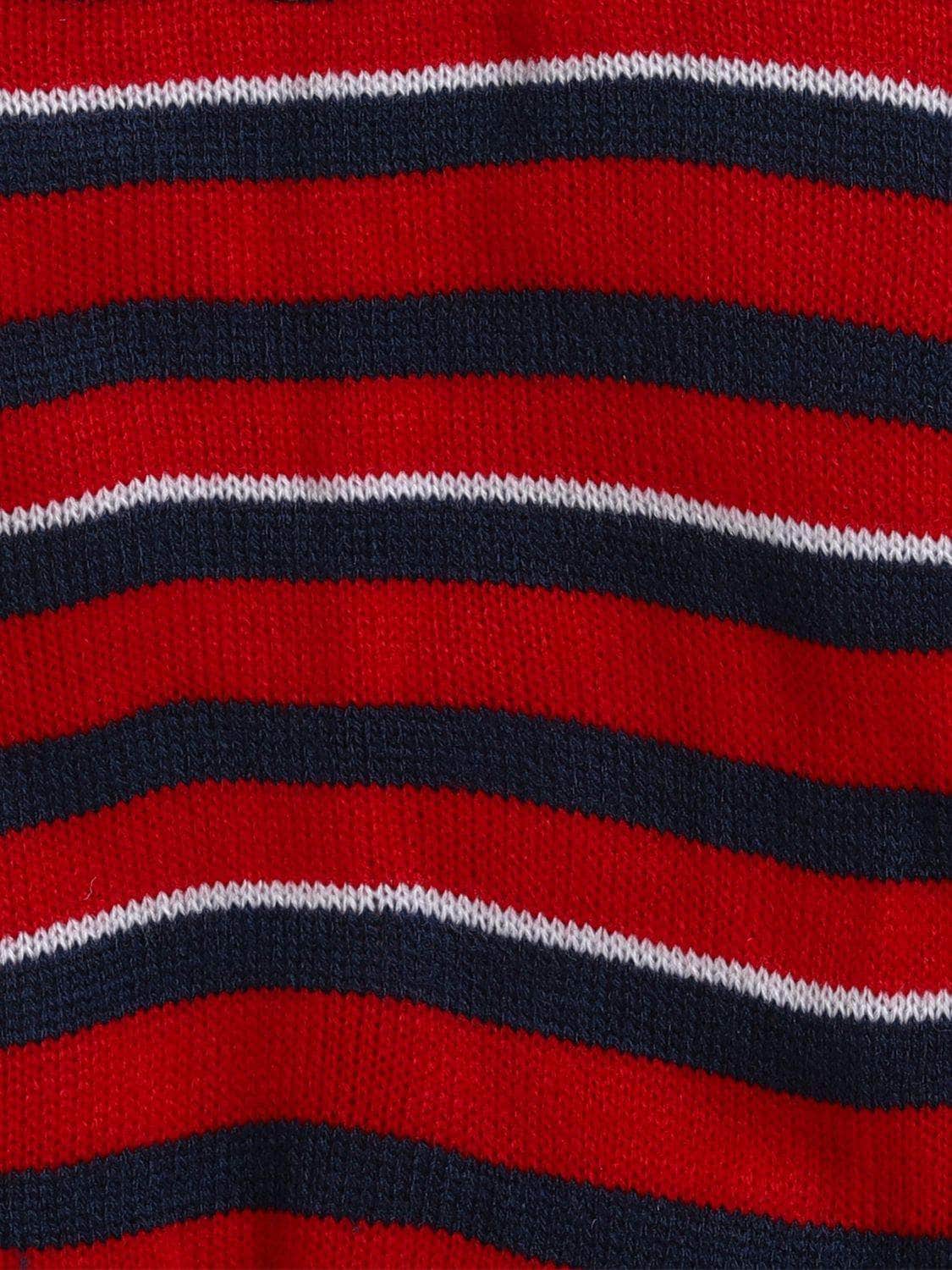 Little Angels Little Angels Baby Wool Round Neck Full Sleeves Striped Pullover Sweater for Baby Boys Pullover Rainbow Snuggles, One Stitch Away Pullover