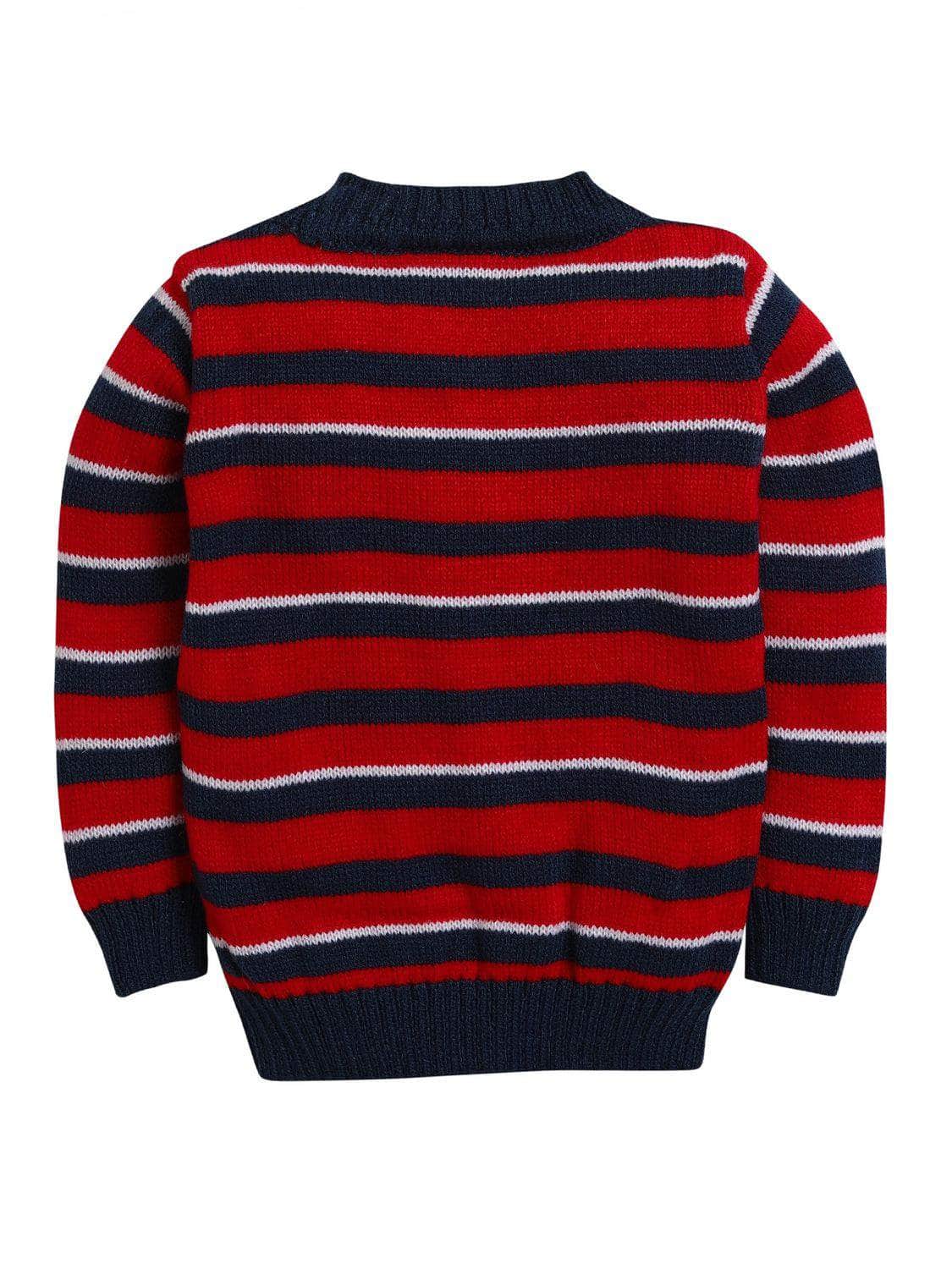 Little Angels Little Angels Baby Wool Round Neck Full Sleeves Striped Pullover Sweater for Baby Boys Pullover Rainbow Snuggles, One Stitch Away Pullover