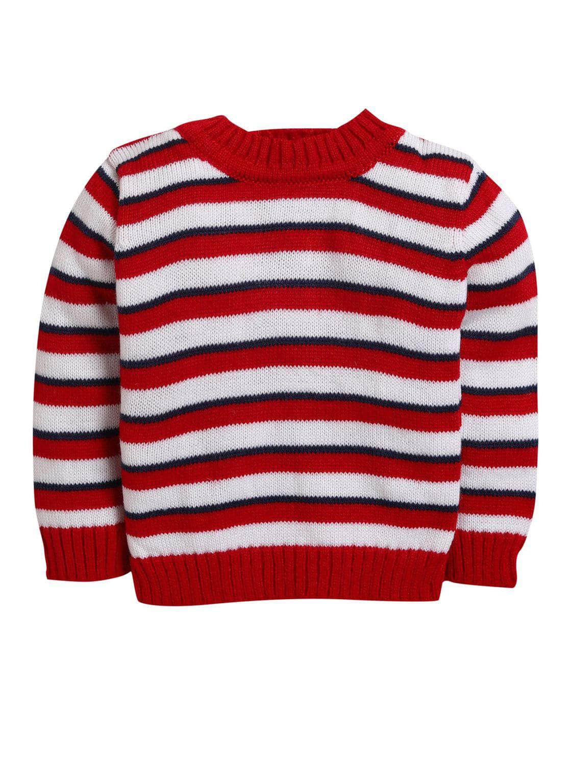 Little Angels Little Angels Baby Wool Round Neck Full Sleeves Striped Pullover Sweater for Baby Boys Pullover Rainbow Snuggles, One Stitch Away Pullover
