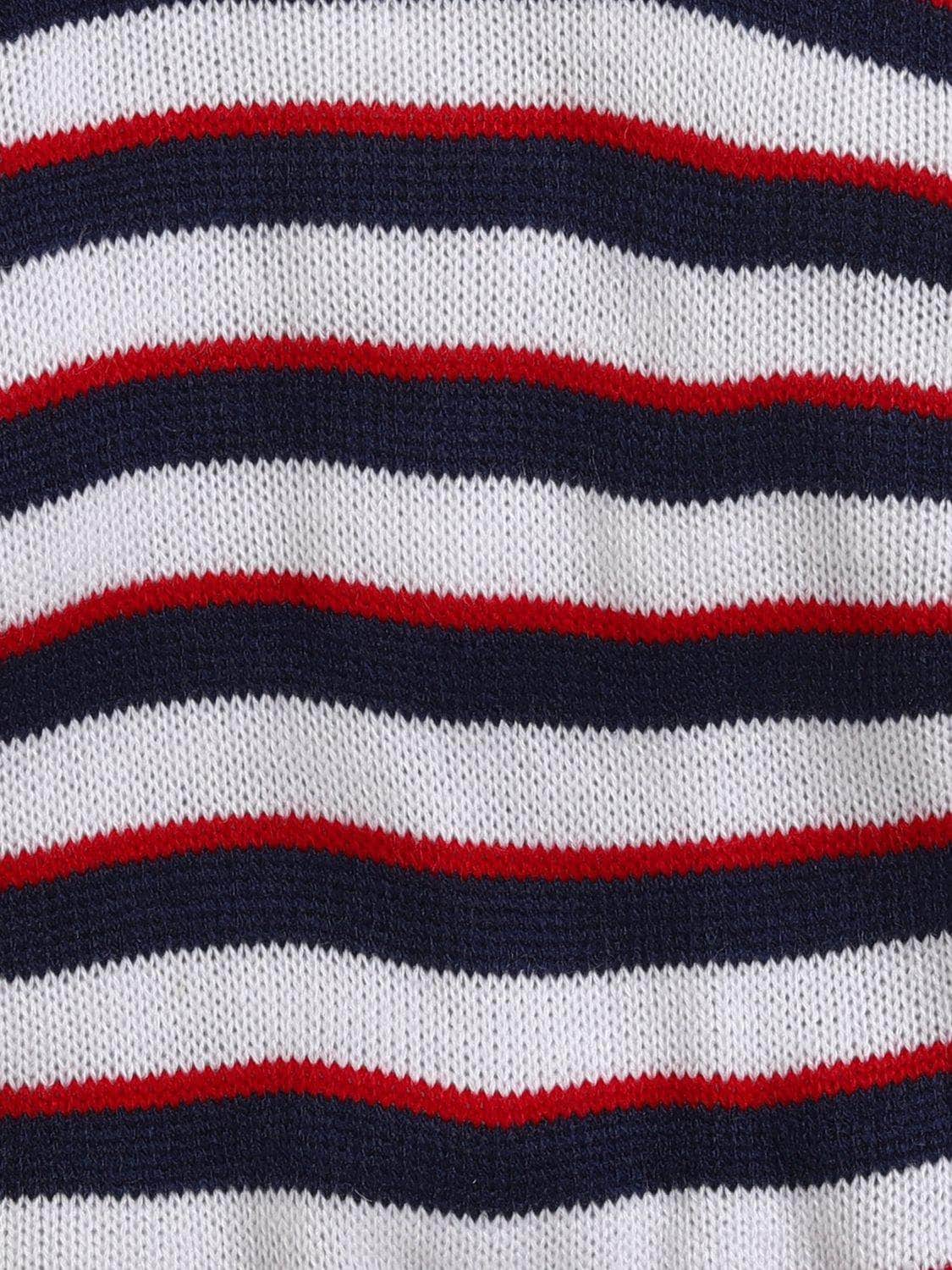 Little Angels Little Angels Baby Wool Round Neck Full Sleeves Striped Pullover Sweater for Baby Boys Pullover Rainbow Snuggles, One Stitch Away Pullover