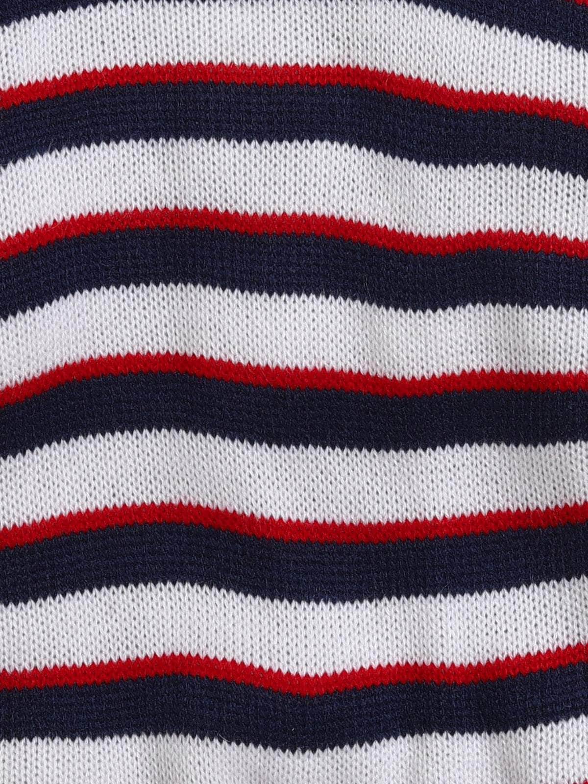 Little Angels Little Angels Baby Wool Round Neck Full Sleeves Striped Pullover Sweater for Baby Boys Pullover Rainbow Snuggles, One Stitch Away Pullover