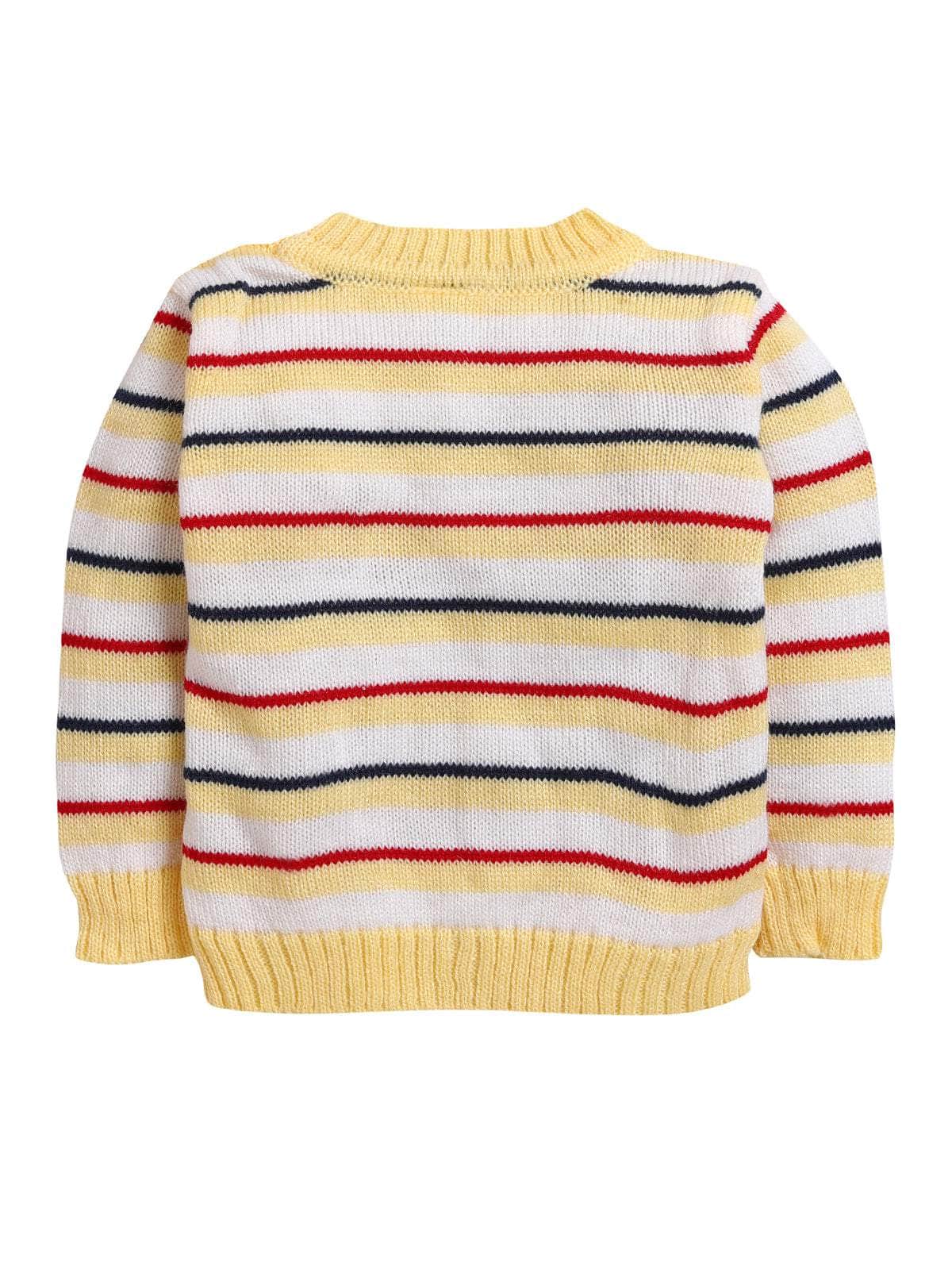 Little Angels Little Angels Baby Wool Round Neck Full Sleeves Striped Pullover Sweater for Baby Boys Pullover Rainbow Snuggles, One Stitch Away Pullover