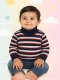 Little Angels Little Angels Baby Wool Round Neck Full Sleeves Striped Pullover Sweater for Baby Boys Pullover Rainbow Snuggles, One Stitch Away Pullover