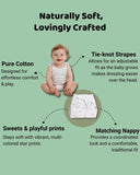 Little Angels Organic Cotton Star Print Baby Top & Bottom Set | Soft & Breathable Newborn Wear Pullover Star Print Cotton Jhabla and Nappy Set (-0-3 Months) 0-3 M / White