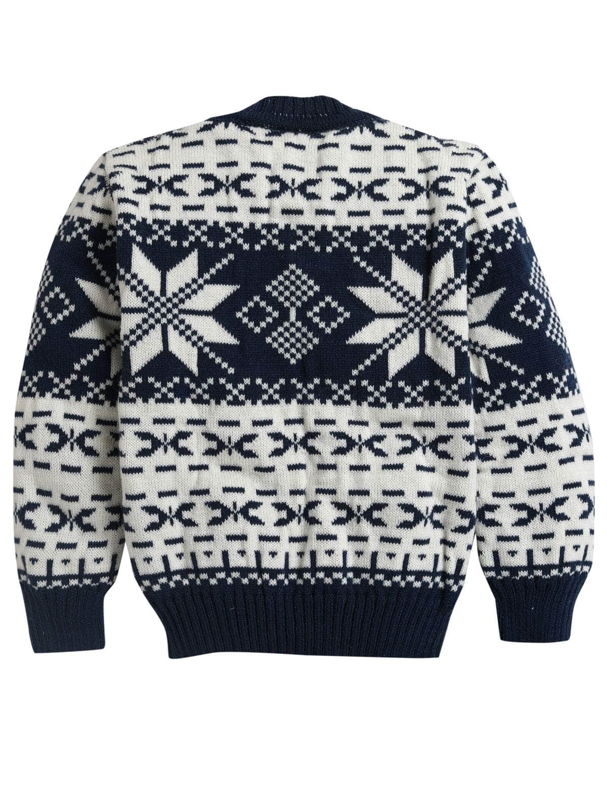 Little Angels Little Angels Baby Wool Round Neck Full Sleeves Striped Pullover Sweater for Baby Boys Pullover Tiny Snowflakes Knitted Sweater