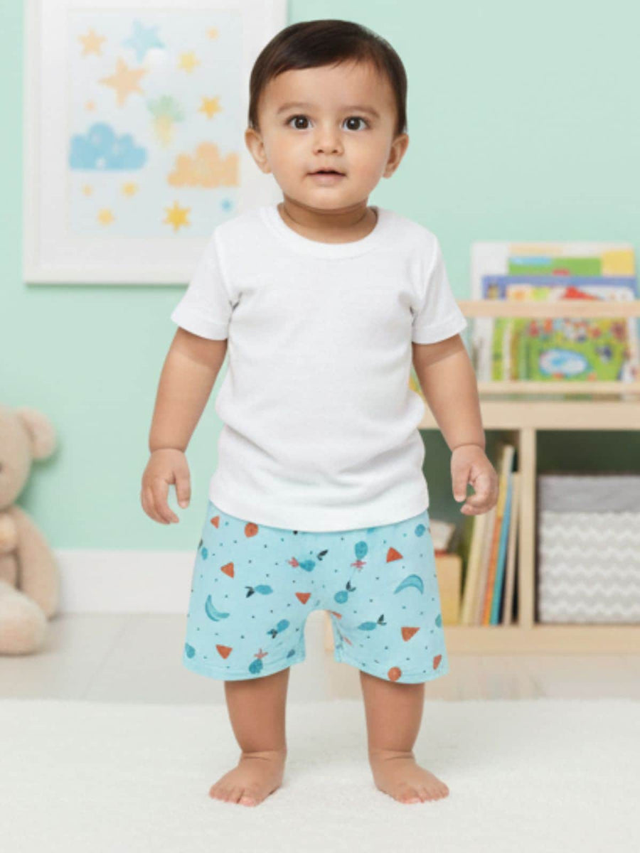 Little Angels Baby Cotton Fruit Print Shorts for Infants & Toddlers | Soft Summer Baby Shorts Shorts Baby Fruit Print Cotton Shorts – Soft Summer Wear 0-3 M / Green / Cotton