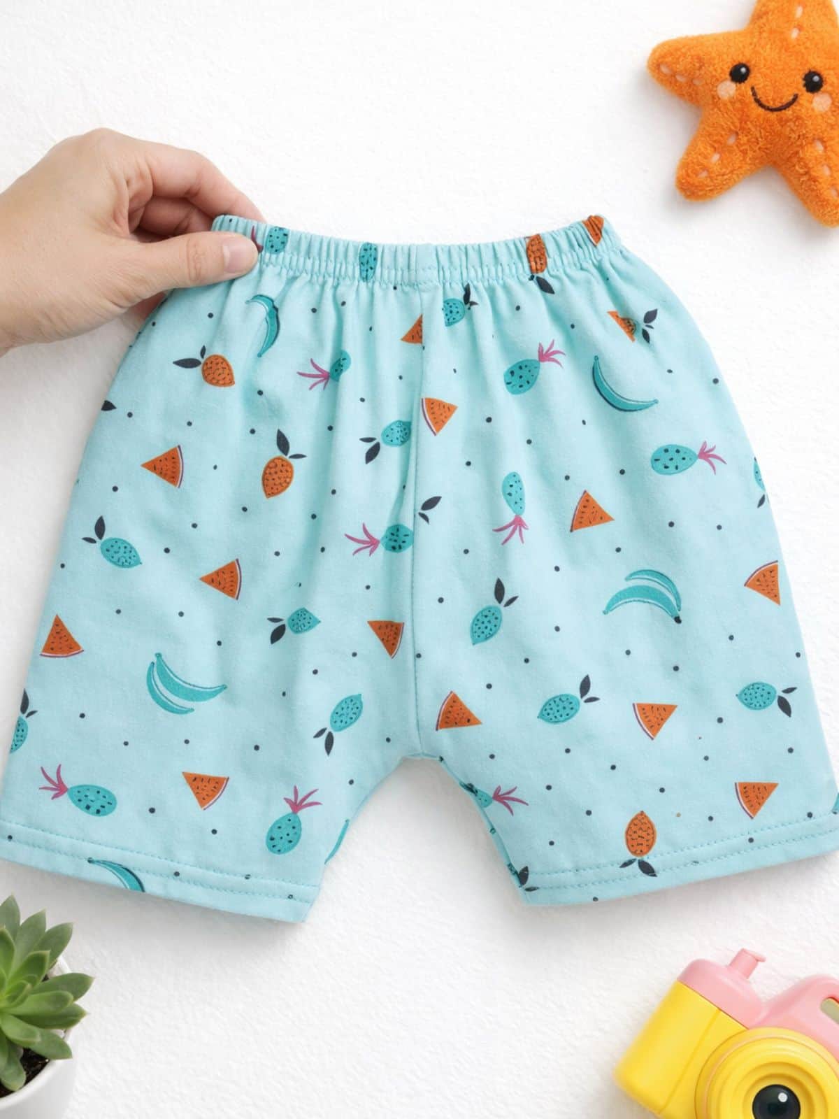 Little Angels Baby Cotton Fruit Print Shorts for Infants & Toddlers | Soft Summer Baby Shorts Shorts Baby Fruit Print Cotton Shorts – Soft Summer Wear