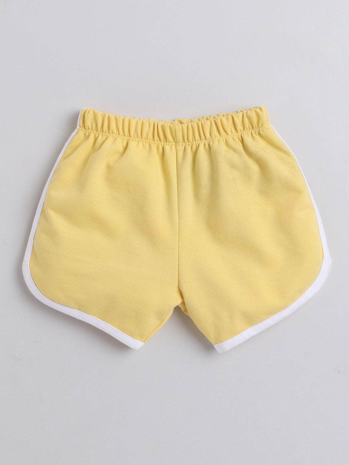 Little Angels Little Angels Cotton Navy Solid Shorts For Girls Shorts Lil Explorer Solid Shorts