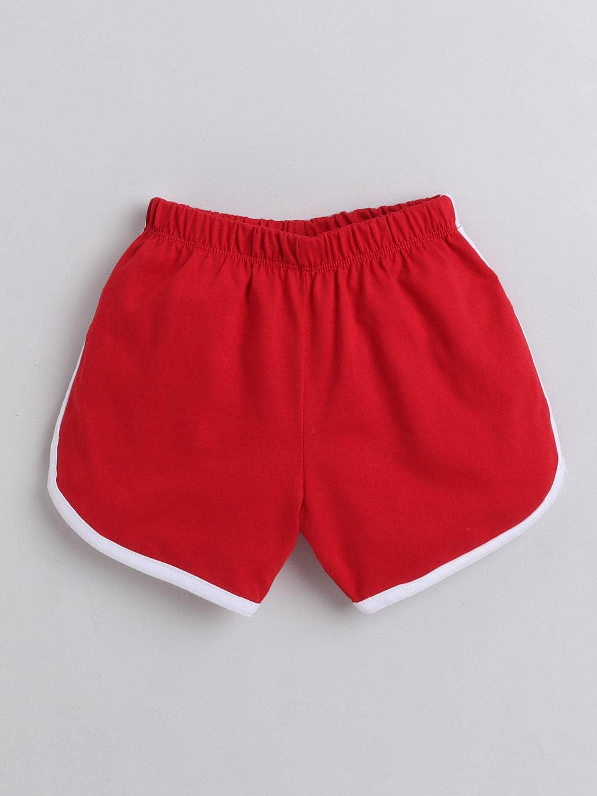 Little Angels Little Angels Cotton Navy Solid Shorts For Girls Shorts Lil Explorer Solid Shorts