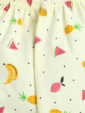 Little Angels Tropical Fruit Cotton Baby Shorts | Infant & Toddler Summer Wear Shorts Tropical Fruit Print Cotton Shorts for Infants & Toddlers