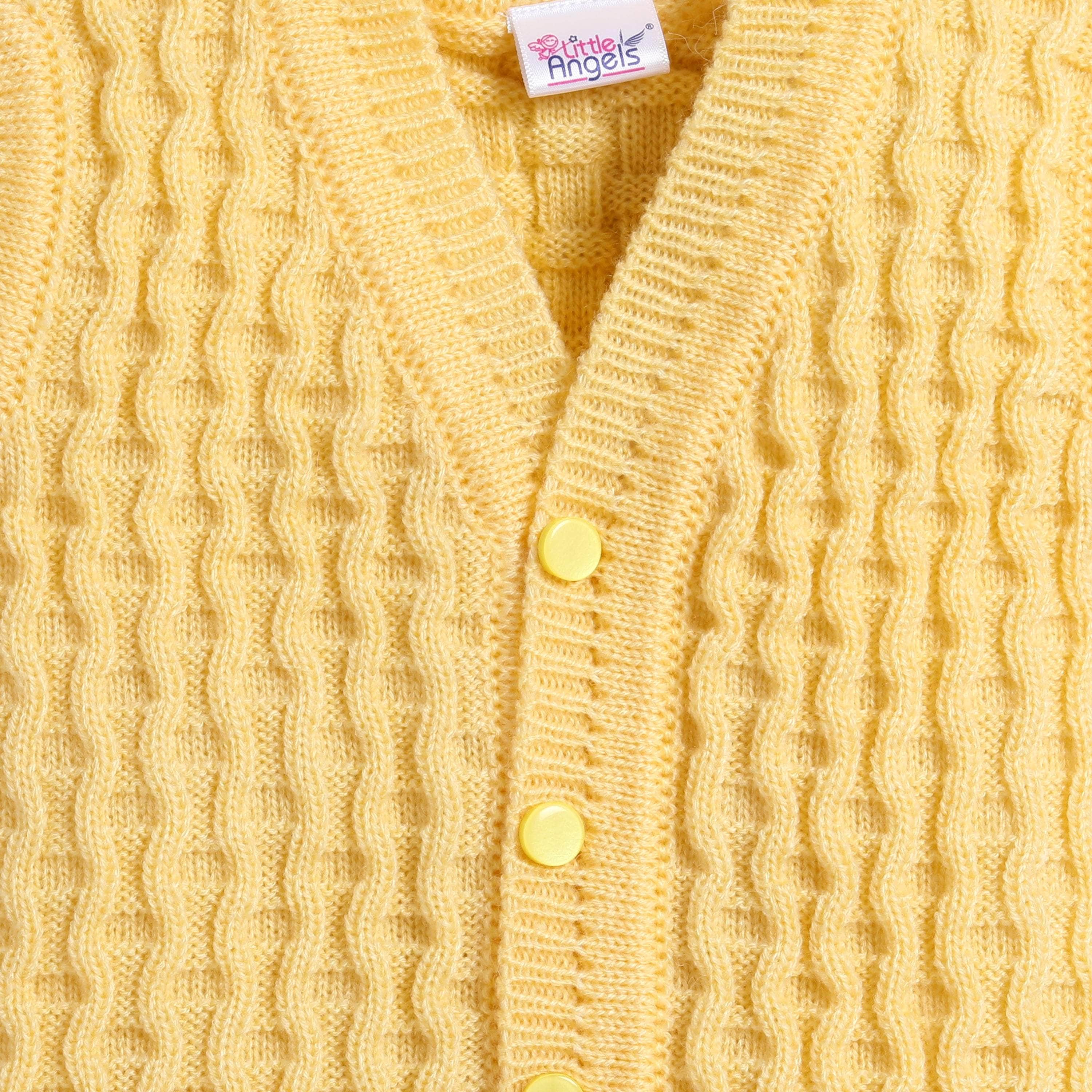 Little Angels Little Angels Baby Wool V-Neck Basketweave Reversible Sleeveless Sweater For Baby Boys and Girls Sleeveless/vests 2 in 1 Reversible Mint Green Sleeveless Sweater