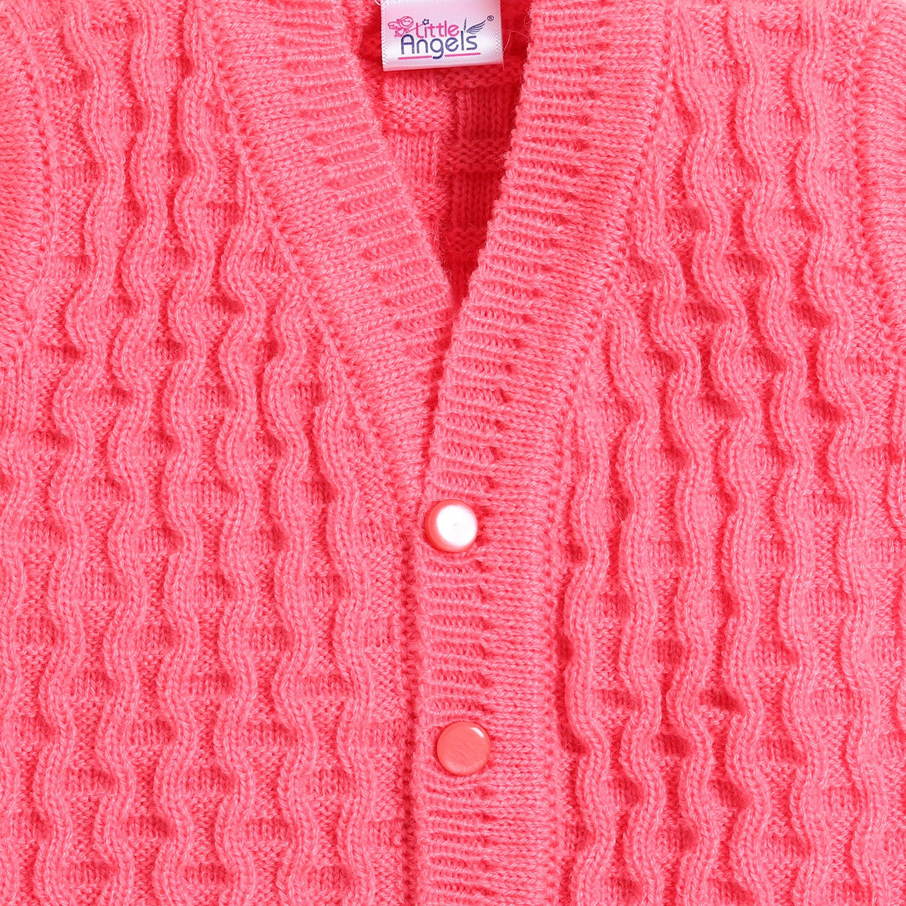 Little Angels Little Angels Baby Wool V-Neck Basketweave Reversible Sleeveless Sweater For Baby Boys and Girls Sleeveless/vests 2 in 1 Reversible Mint Green Sleeveless Sweater