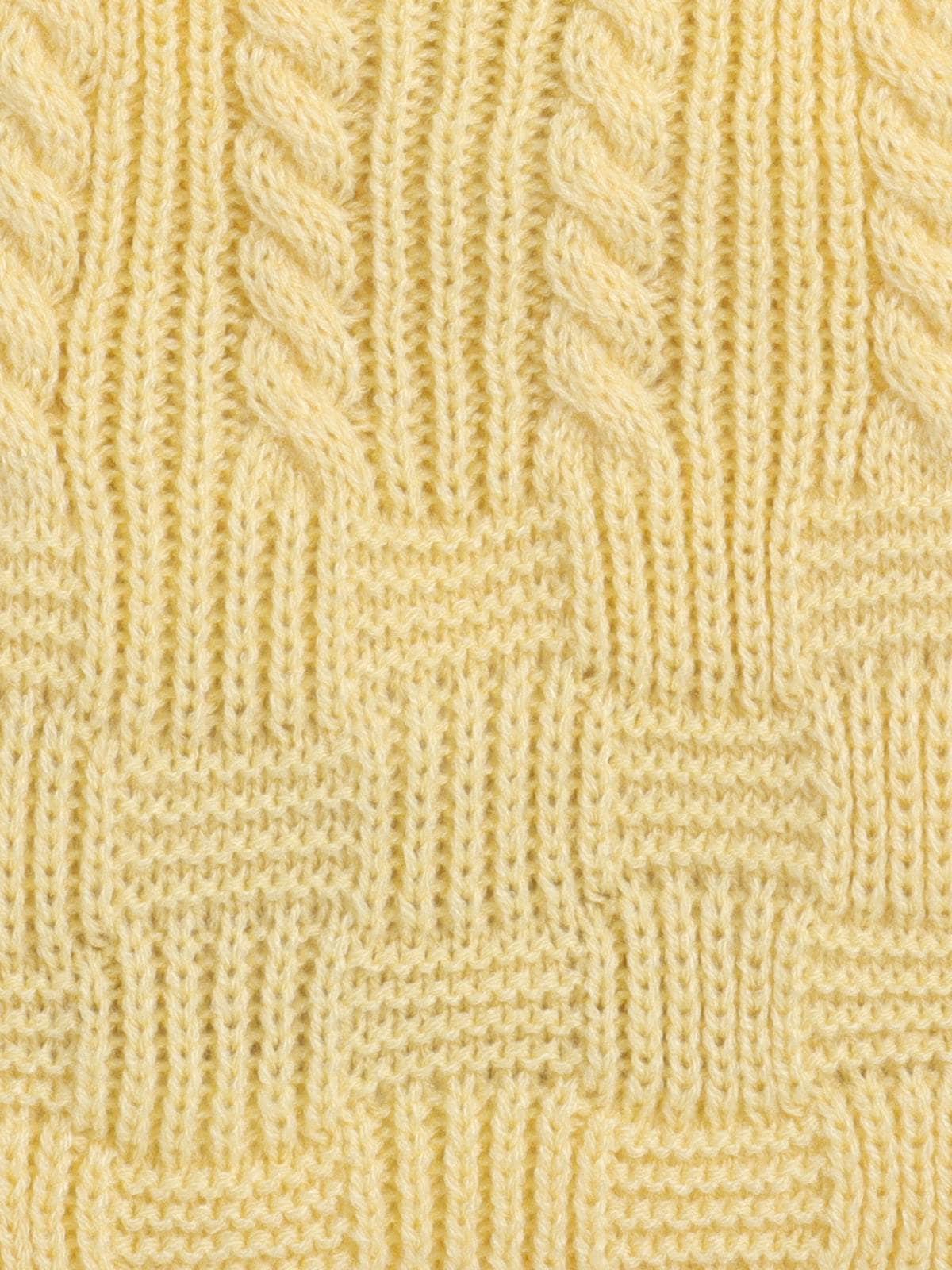 Little Angels Little Angels Baby Wool Square Neck Cable Knit with Basketweave Sleeveless Pullover For Baby Boys and Girls Sleeveless/vests Bundle Up Button-Up Basketweave Pullover