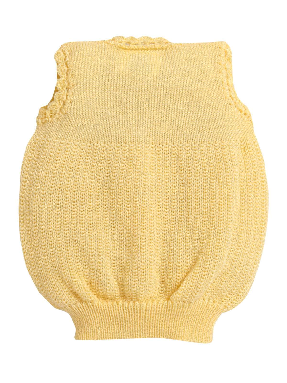 Little Angels Little Angels Baby Wool V-Neck Embroidered Sleeveless Cardigan For Baby Boys and Girls Sleeveless/vests Button Bloom Cozy Cardigan