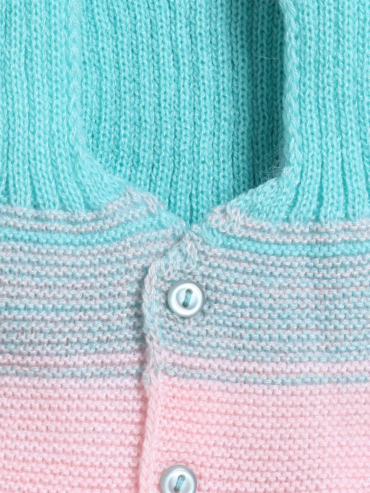 Little Angels Little Angels Baby Wool Heart Neck Color-Block Cinderella Sweater For Baby Girls Sleeveless/vests Sugar Swirl Winter Vest 0-3M / Baby Wool / Green