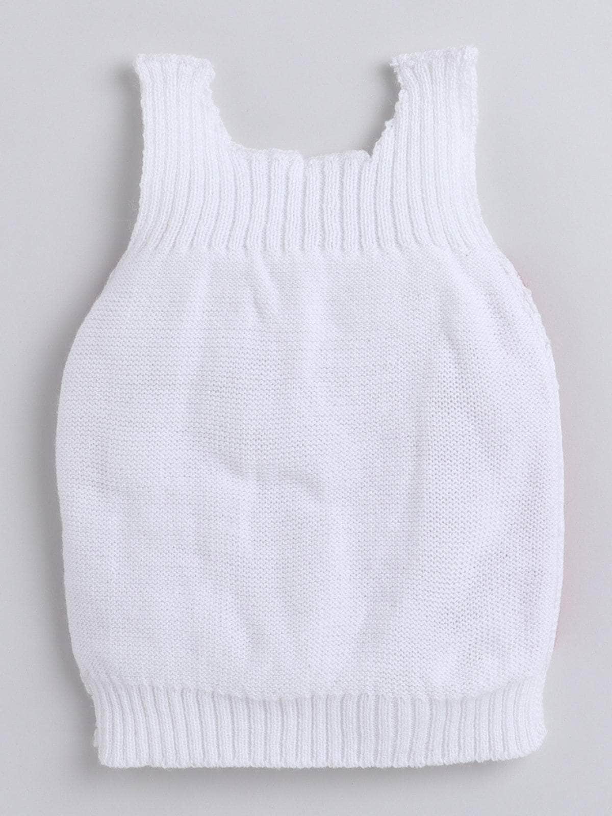 Little Angels Little Angels Baby Wool Square Neck Heart Sleeveless Pullover For Baby Boys and Girls Sleeveless/vests Tiny Lovebug Knit Vest