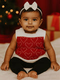 Little Angels Little Angels Baby Wool Square Neck Heart Sleeveless Pullover For Baby Boys and Girls Sleeveless/vests Tiny Lovebug Knit Vest