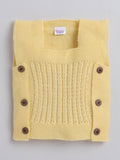 Little Angels Little Angels Baby Wool Square Neck Lace Rib Sleeveless Cardigan For Baby Boys Sleeveless/vests Warm Whispers Buttoned Baby Vest 0-3M / Yellow / Baby Wool