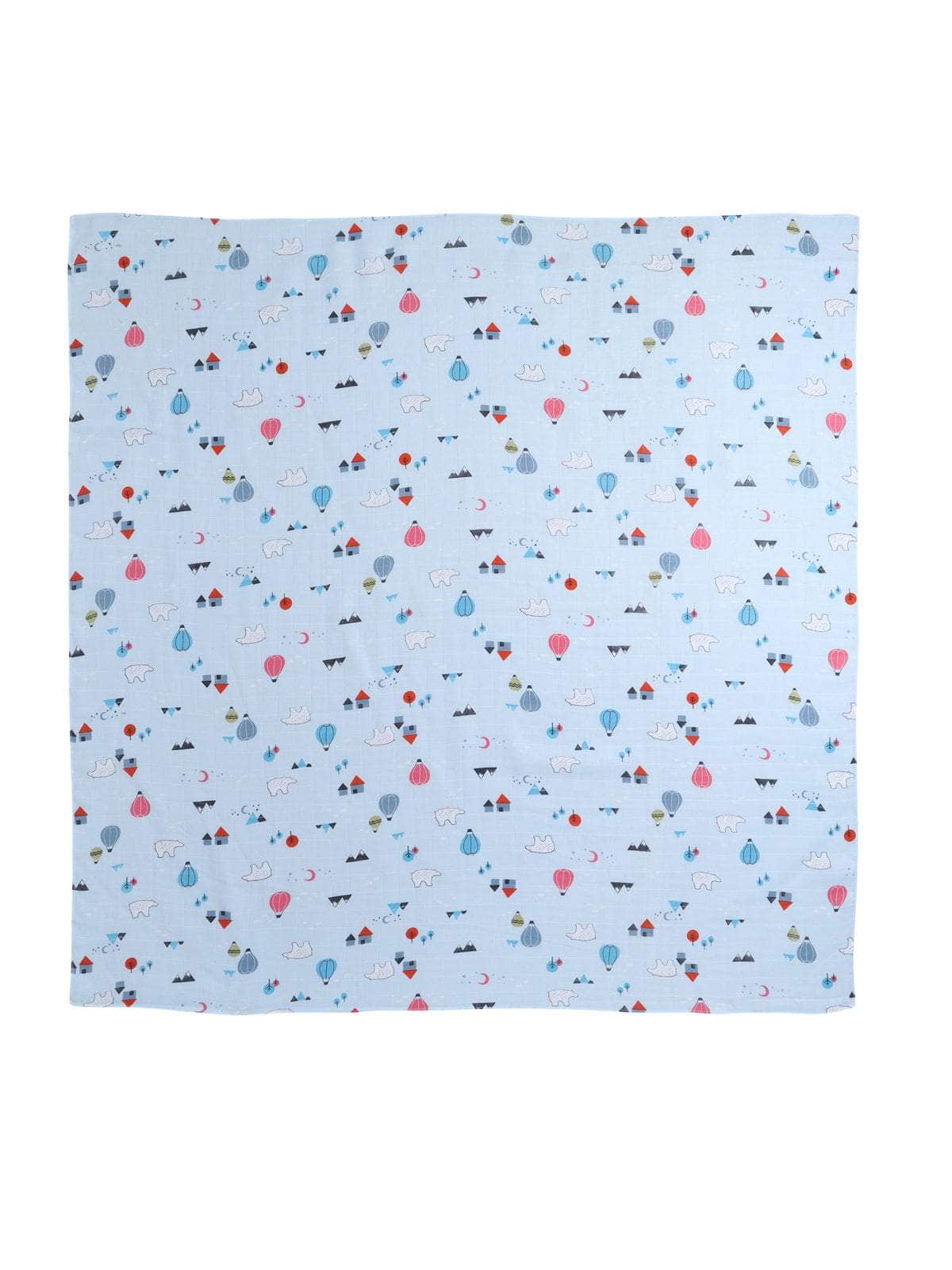 Little Angels Little Angels Muslin Cotton Pack of 3 Printed Swaddle Swaddles Wiggle & Wrap Muslin Swaddle One Size / Muslin / Assorted