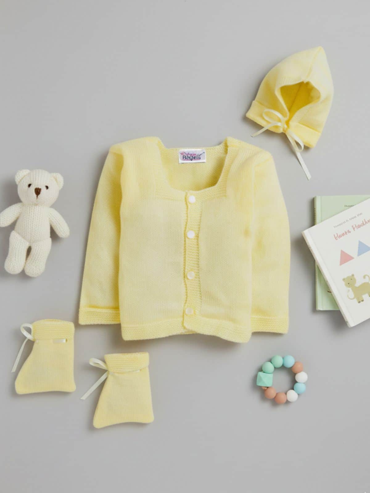 Little Angels Angel Feather-Touch Baby Outfit Sweater Sets Angel Feather-Touch Baby Outfit 3-6 M / Yellow