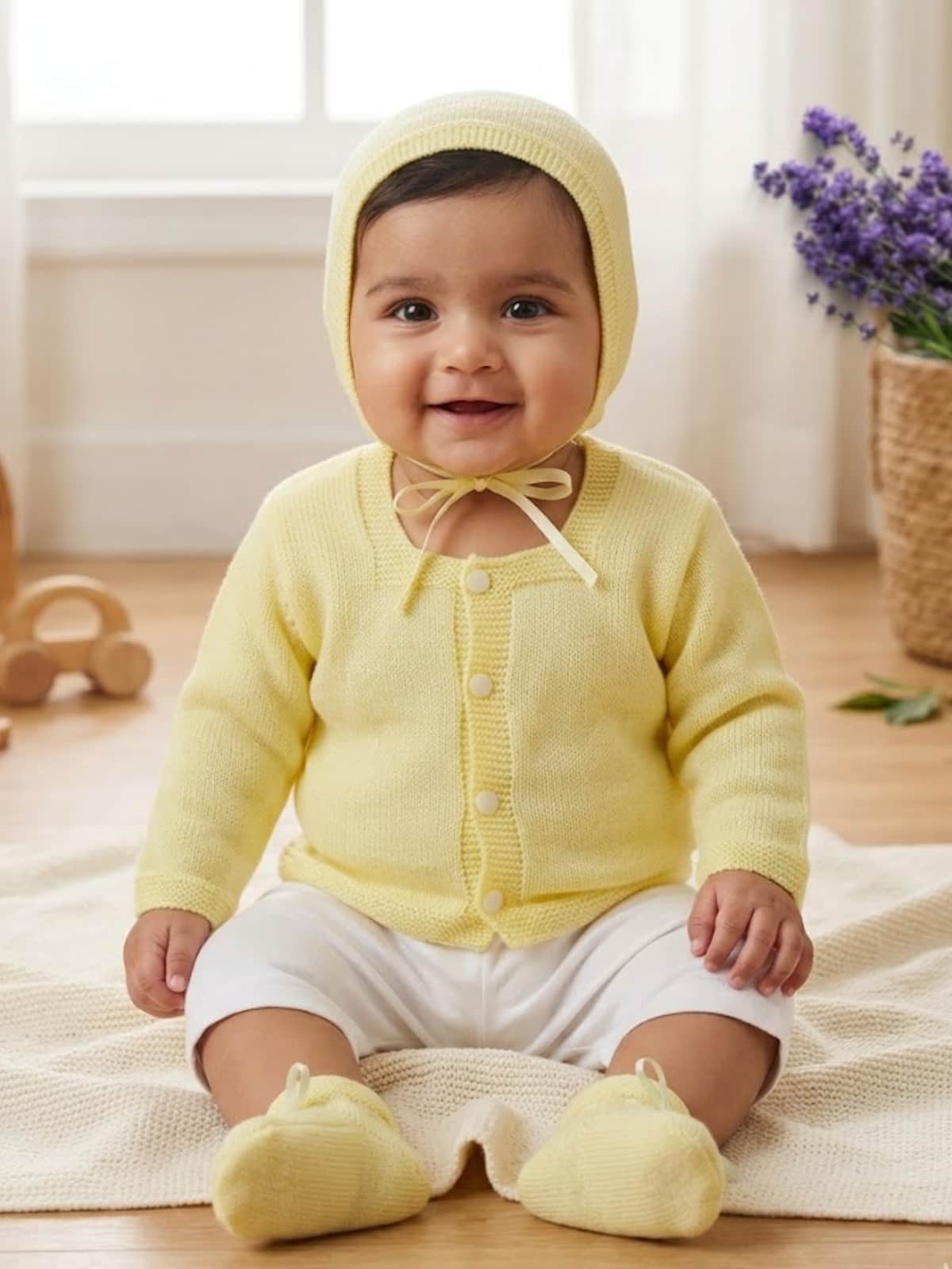 Little Angels Angel Feather-Touch Baby Outfit Sweater Sets Angel Feather-Touch Baby Outfit 3-6 M / Yellow