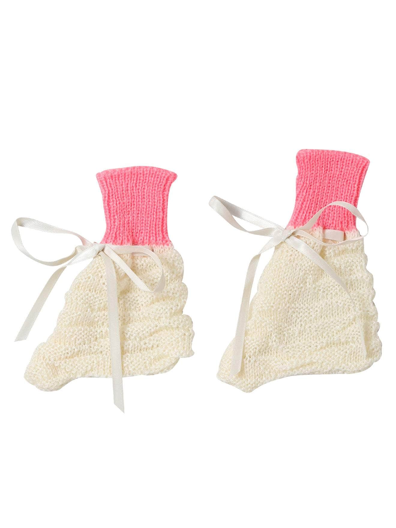 Little Angels Little Angels Sweater Set Baby Wool Full Sleeves V-Neck Jacquard Star Design Yellow & Navy 3-Piece Set Sweater Sets Baby Knitted Cardigan Set