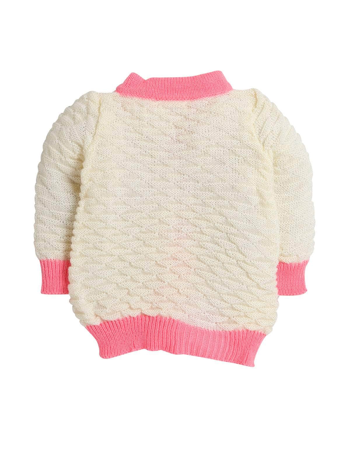 Little Angels Little Angels Sweater Set Baby Wool Full Sleeves V-Neck Jacquard Star Design Yellow & Navy 3-Piece Set Sweater Sets Baby Knitted Cardigan Set