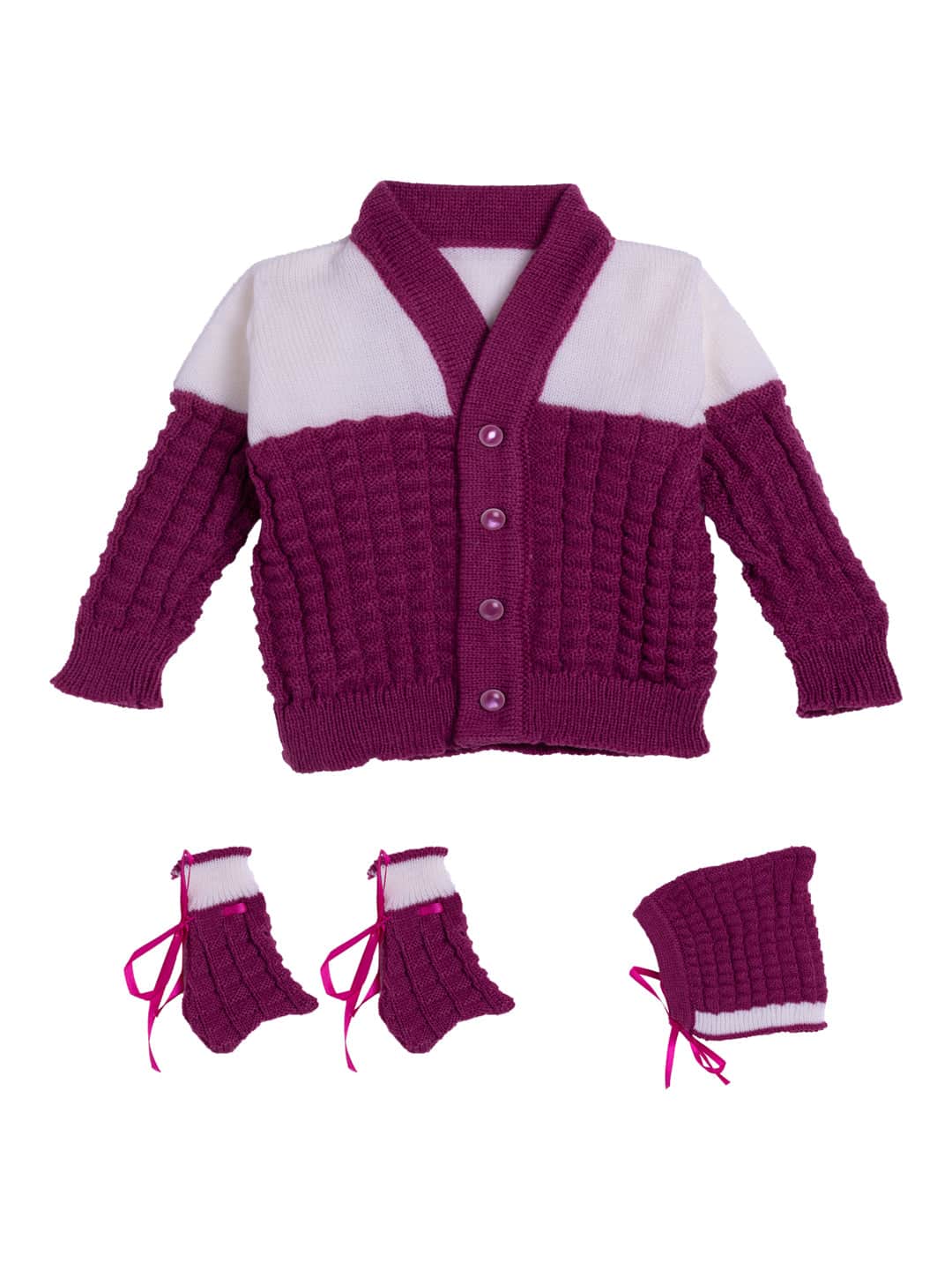 Little Angels Baby Winter Knit Sweater Set with Cap & Socks Sweater Sets Baby Winter Knit Sweater Set with Cap & Socks